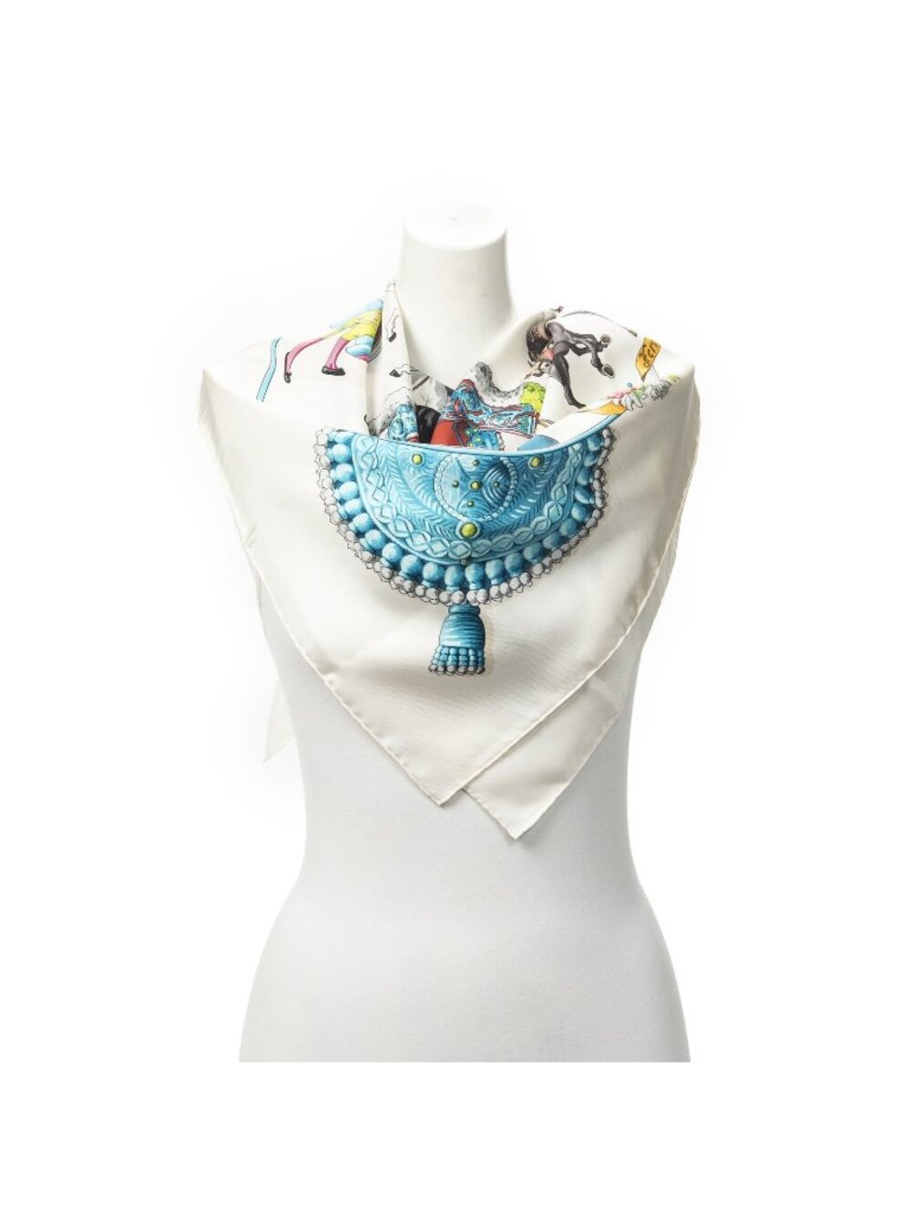 Hermes Scarf White